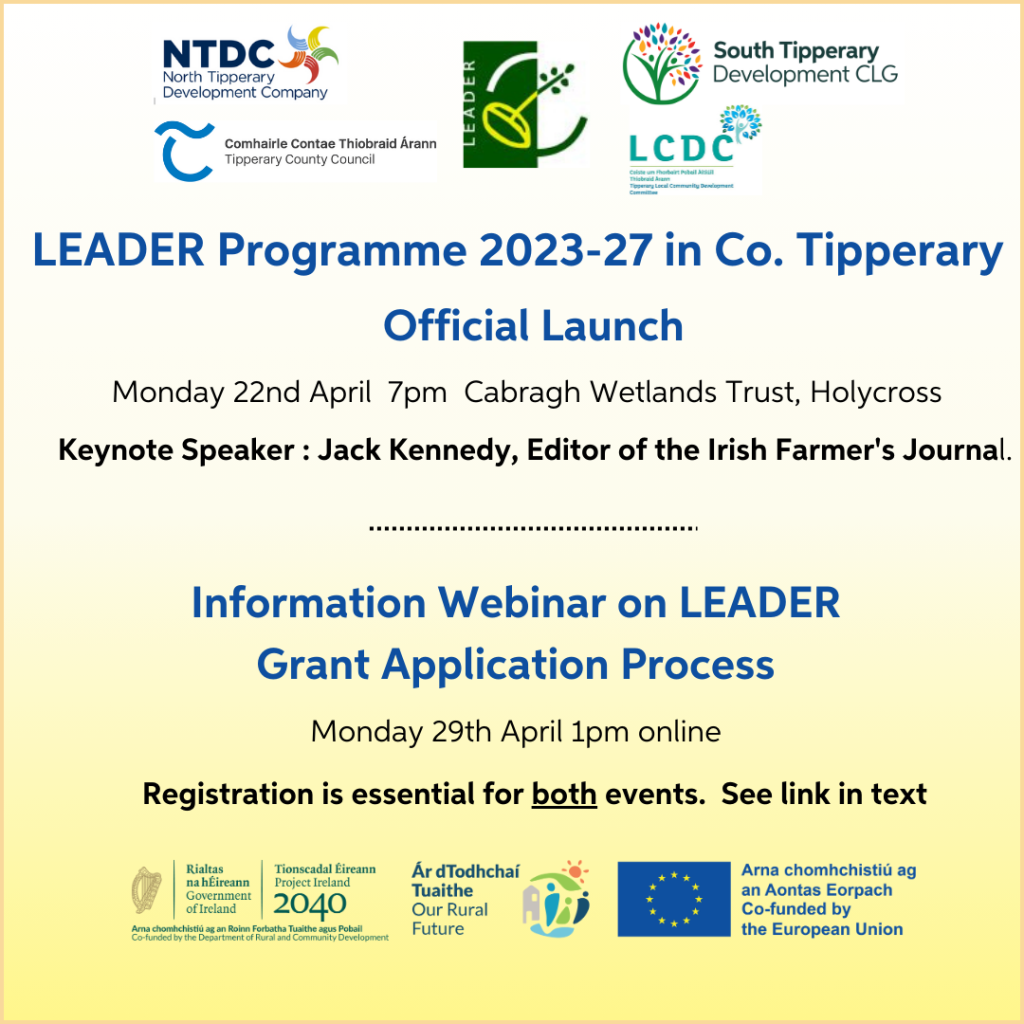 Official Launch of the new LEADER programme in Tipperary | South ...